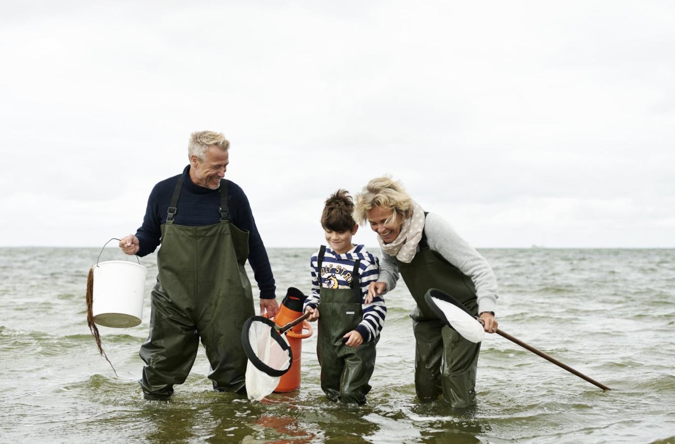 Familie ved Vesterhavet